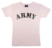 Military Shirts Women's Army Logo Pink T-Shirt