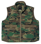 Vintage Camouflage Ranger Vests Woodland Camo