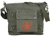 Military Bags Vintage Shoulder Bag w/Red Star