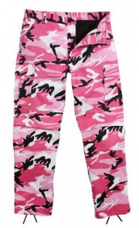 Pink Camo Military Style BDU Fatigue Pants