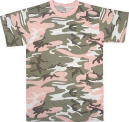 Pink Camouflage T-Shirts Subdued Pink Camo Shirt