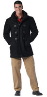 Military Style Duffle Coats Wool Coat Black