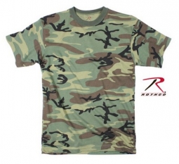 Camouflage T-Shirts - Woodland Camo Shirt 4XL