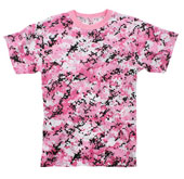 Pink Digital Camouflage T-Shirts Men's Shirt 3XL