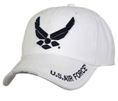 New Wing Air Force Logo Caps White