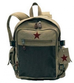 Military Backpacks Khaki Vintage Star Backpack II