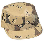 Camouflage Military Fatigue Caps - Desert Camo Cap