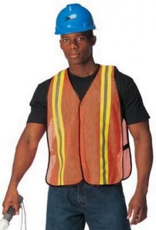 Workman's Safety Vests - Orange Mesh Vest
