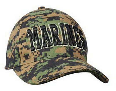 Woodland Digital Camo Marines Logo Cap
