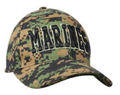 Woodland Digital Camo Marines Logo Cap