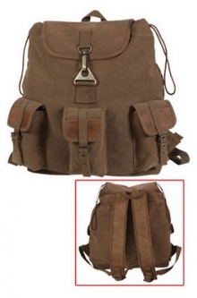 Wayfarer Backpack Leather And Canvas Pack