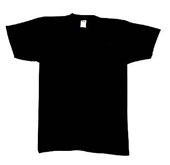 Military T-Shirts - Black 100% Cotton Shirt 4XL