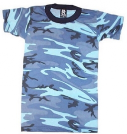 Camouflage T-Shirts - Sky Blue Camo Shirt 3XL