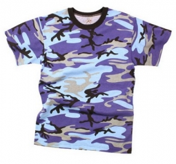 Camouflage T-Shirts - Electric Blue Camo Shirt 2XL