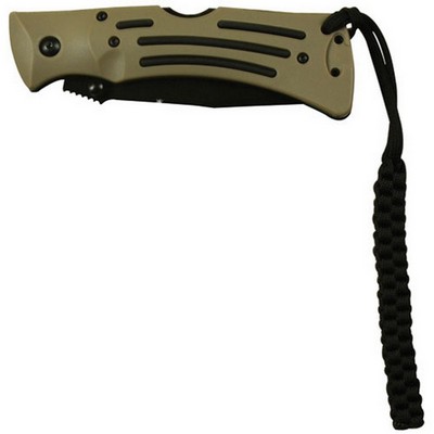 Paracord Knife Lanyard Black 4 Inch Lanyard