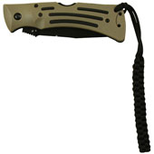 Paracord Knife Lanyard Black 4 Inch Lanyard