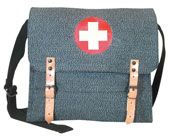 Retro German Military Style Medic Bag Salt/Pepper