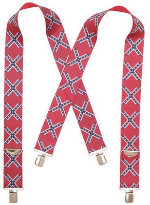 Confederate Flag Printed Pants Suspenders