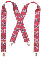 Confederate Flag Printed Pants Suspenders