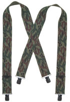 Camo Suspenders Woodland Camouflage