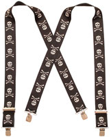 Skull And Crossbones Adult Suspenders