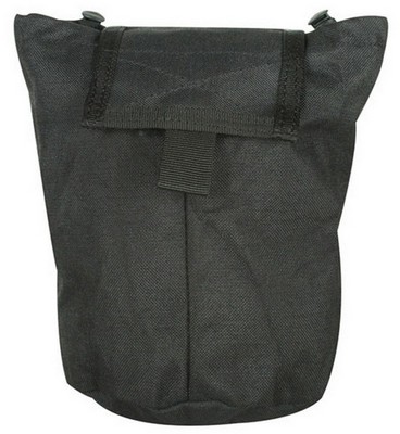 Compact Modular Roll-Up Utility Pouch Black