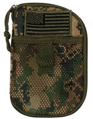 Digital Woodland Camo Tactical Passport Organizer Pouch