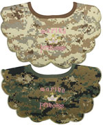Infant's Marine Princess Camouflage Two Bib Set