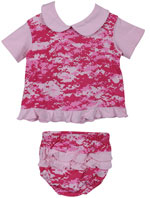 Digital Pink Camo Infant Dress and Panty Set