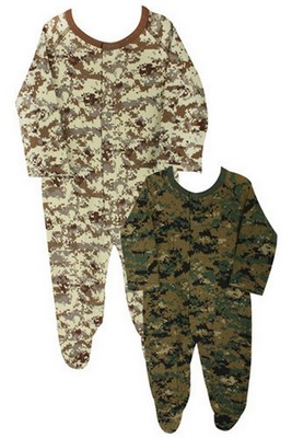 Infants Digital Camouflage Footsie Crawler Two Piece Set