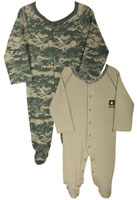 Infants Army Footsie Crawler Two Piece Set