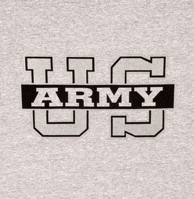 US Army Shirt Grey/Black Modern Army Logo