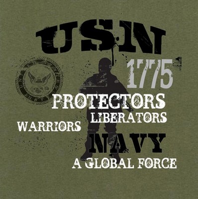 Vintage USN 1775 Graphic Military T-Shirt