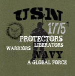 Vintage USN 1775 Graphic Military T-Shirt
