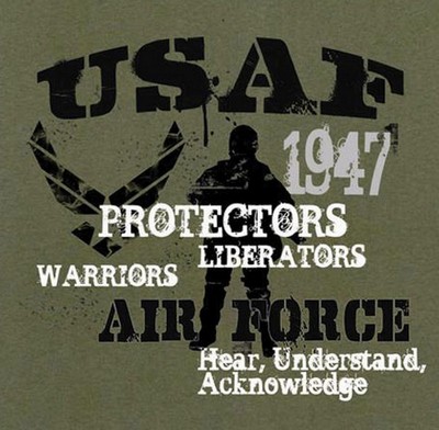 Graphic Military Shirt Vintage USAF Tee