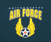 Military US Air Force Logo Shirt Navy Blue