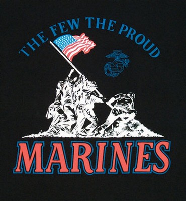 Marines Shirt Raising Flag Proud Marines Tee