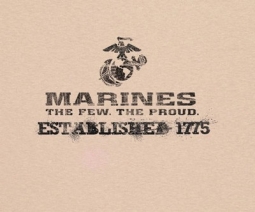 Vintage Marines Logo T-Shirt Sand 1775 Tee