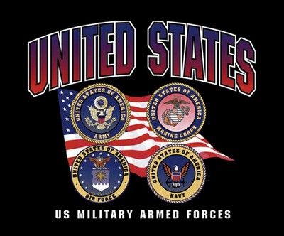 United States Military 4 Armed Forces T-Shirt