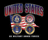 United States Military 4 Armed Forces T-Shirt