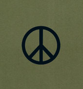 Peace Sign T-Shirt Olive Drab Peace Tee