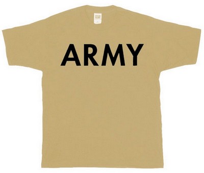 Army T-Shirt Desert Sand Army Logo Tee