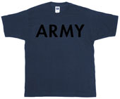 Faded Blue Army Logo Military T-Shirt