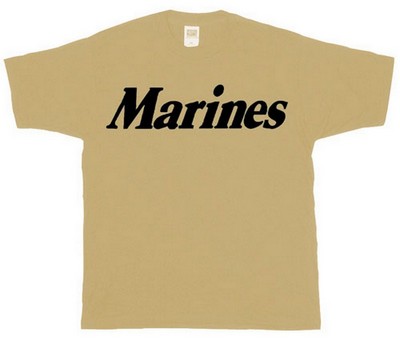 Marines Logo T-Shirts Desert Sand Marines Shirt