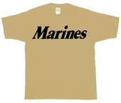 Marines Logo T-Shirts Desert Sand Marines Shirt