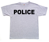 Police T-Shirts Grey/Black Police Tee