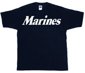 Marines T-Shirts Black/White Marines Shirt