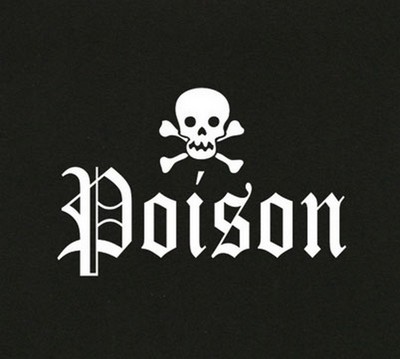 Poison T-Shirts Black/White With Skull