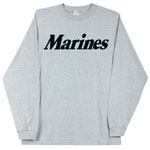 Marines Shirt Long Sleeve Grey Marine T-Shirt