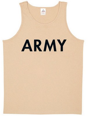 Army Logo Tank Top Desert Sand